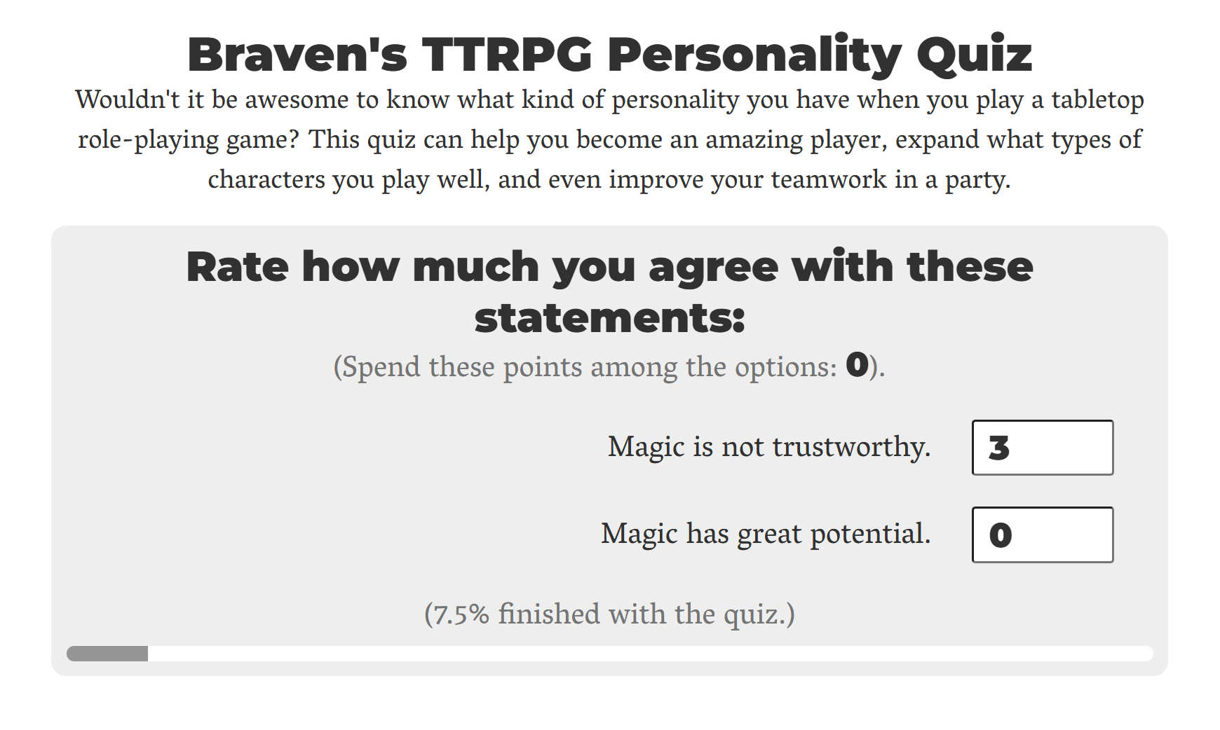 Screenshot of Braven's interactive character sheet, opened.